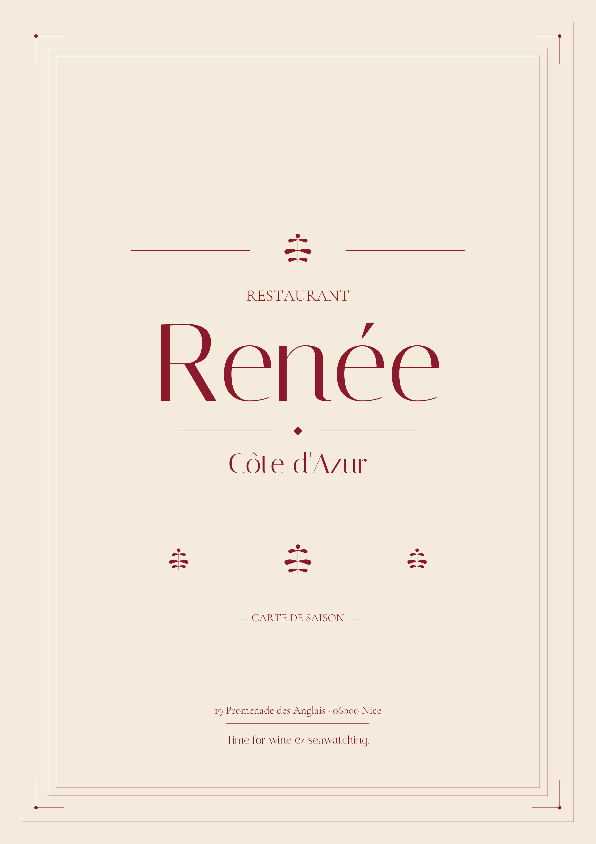 Couverture — Renée Restaurant Côte d'Azur